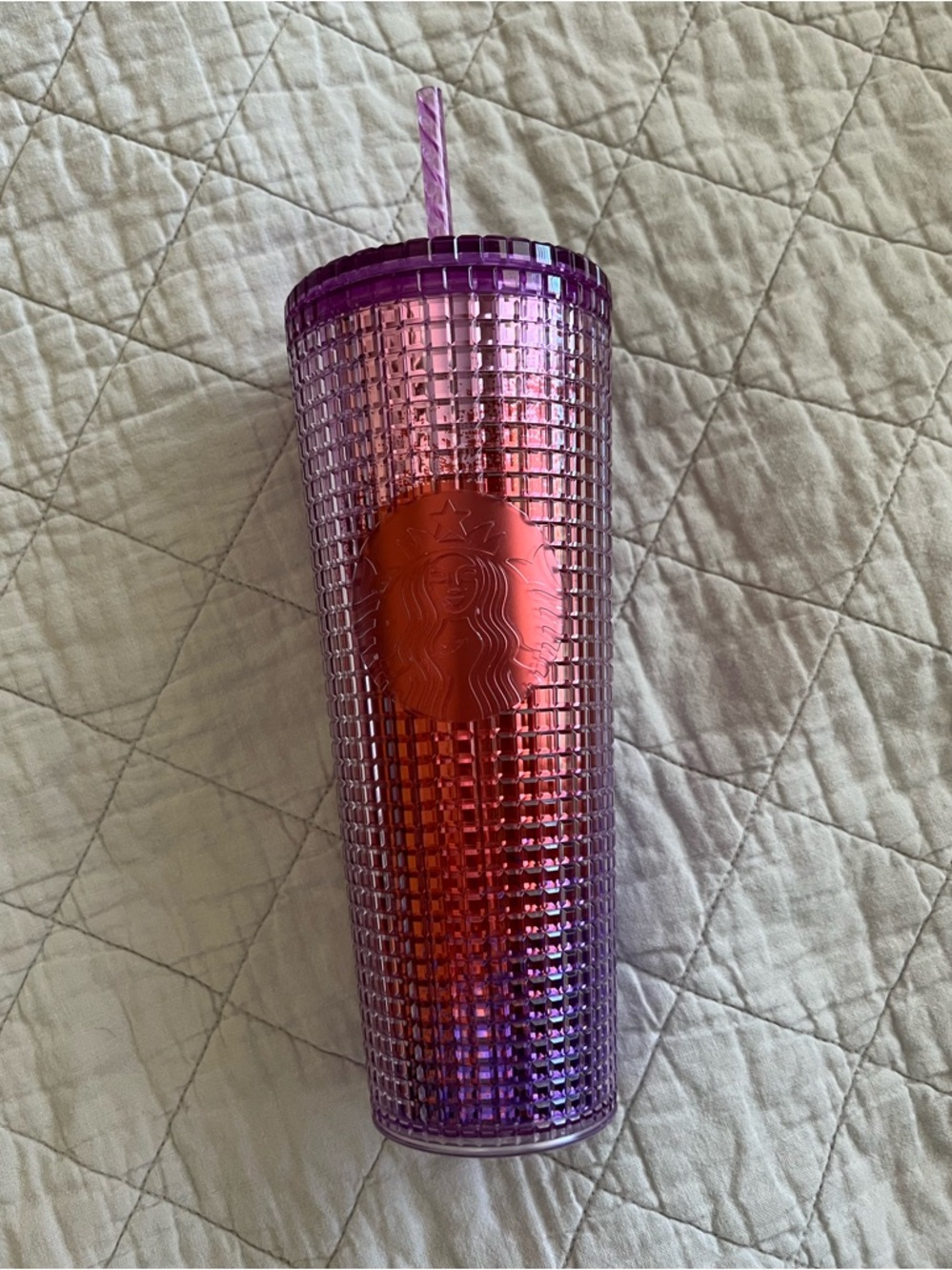 Starbucks Purple Studded Cold Cup with Straw